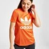 Adidas Originals Trefoil Flock T-Shirt Damen