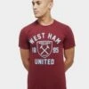 Official Team West Ham United Club Crest T-Shirt Herren