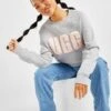 UGG Fuzzy Logo Crew Sweatshirt Damen -Modische Sportbekleidung jd 460661 a
