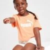 Puma Girls' Core T-Shirt & Shorts Set Kleinkinder 1 Puma Girls' Core T-Shirt & Shorts Set Kleinkinder -Modische Sportbekleidung jd 520843 a