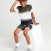McKenzie Mini Warren Fade T-Shirt/Shorts Set Kleinkinder -Modische Sportbekleidung jd 548133 a