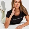 Emporio Armani EA7 Logo T-Shirt Damen -Modische Sportbekleidung jd 553634 a