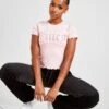 JUICY COUTURE Diamante Slim T-Shirt Damen -Modische Sportbekleidung jd 558650 a