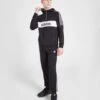 Adidas 1/4 Zip Panel Hooded Trainingsanzug Kinder