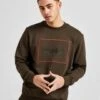 HUGO Delery Large Logo Sweatshirt Herren -Modische Sportbekleidung jd 572911 a