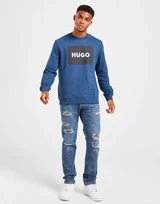 HUGO Distressed Slim Paint Jeans Herren