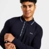 BOSS Pleesy Placket Langarmshirt Herren -Modische Sportbekleidung jd 578119 a