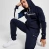 Champion Large Logo Full Zip Hooded Trainingsanzug Herren -Modische Sportbekleidung jd 578539 a