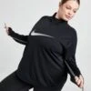 Nike Plus Size Swoosh 1/4 Zip Top Damen -Modische Sportbekleidung jd 622072 a
