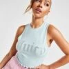 JUICY COUTURE Diamante Logo Lettuce Hem Tank Top -Modische Sportbekleidung jd 625418 a