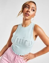 JUICY COUTURE Diamante Logo Lettuce Hem Tank Top