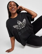 Adidas Originals Plus Size Snake Print Crop T-Shirt Damen