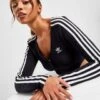 Adidas Originals 3-Stripes Button Long Sleeve Top