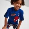 Adidas X Marvel Spiderman 3-Stripes T-Shirt Children -Modische Sportbekleidung jd 628980 a