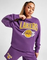 New Era NBA LA Lakers Pinstripe Crew Sweatshirt Damen