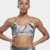 Reebok Lux Strappy Allover Print Bold Bra