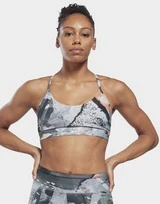 Reebok Lux Strappy Allover Print Bold Bra