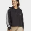 Adidas Essentials 3-Streifen French Terry Crop Hoodie – Große Größen -Modische Sportbekleidung jd IB8743 a